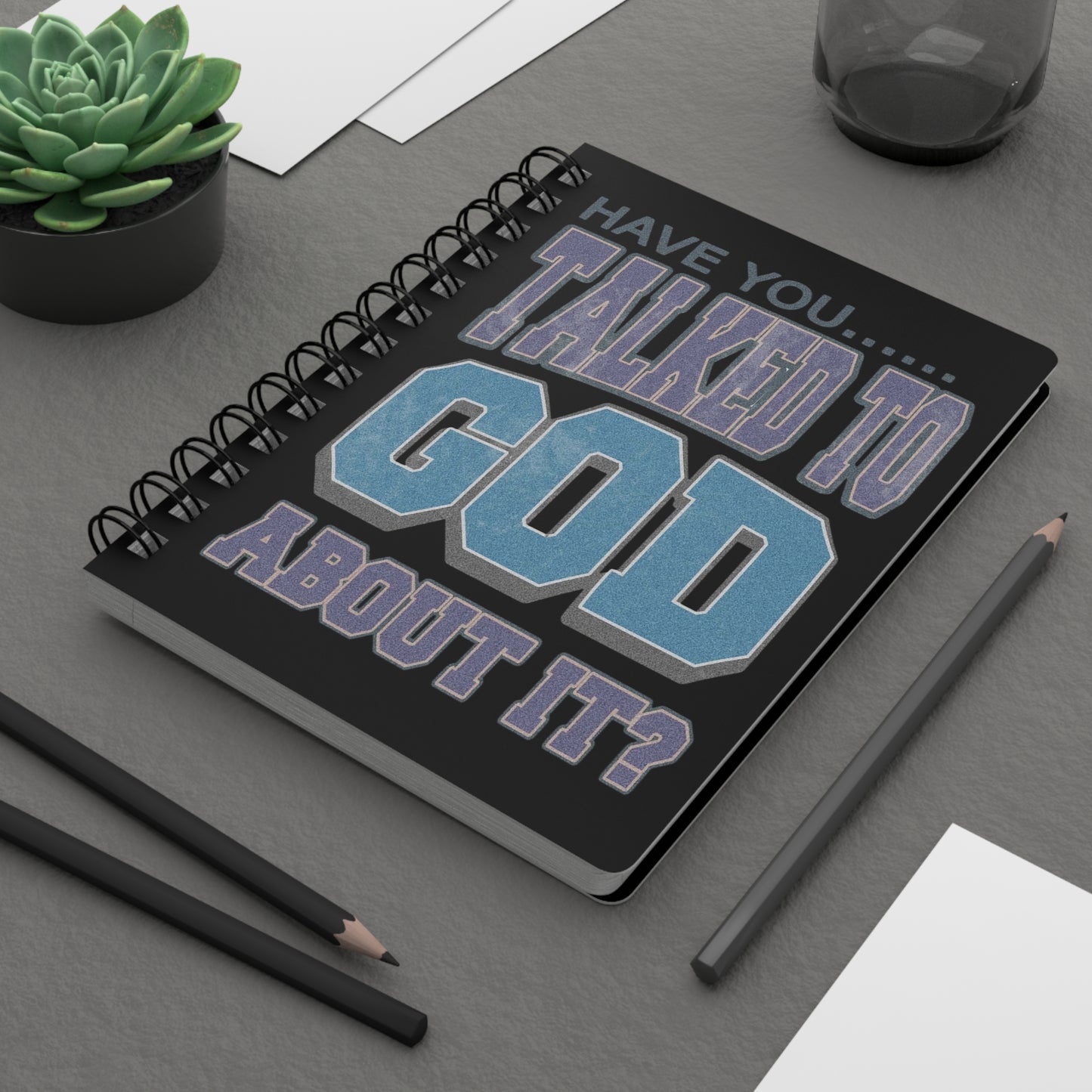 Inspirational Prayer Journal | Faith-Based Spiral Notebook, Christian Journal, “Have You Talked to God About It?” Reflection Notebook